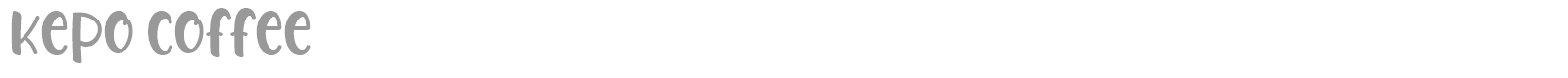 Kepo Coffee font preview